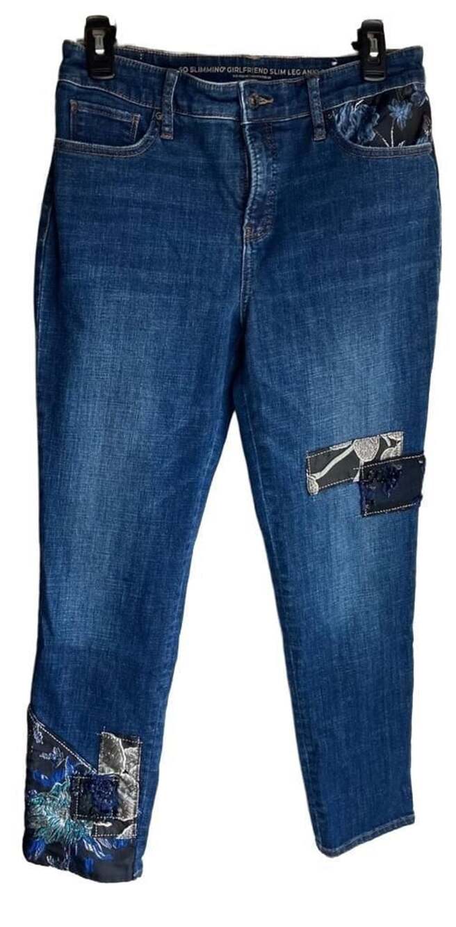 Chico's So Slimming Girlfriend Slim Leg Ankle Jeans US Size 4R
